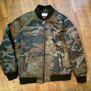 Calvin Klein Camouflage Bomber Jacket